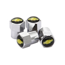 Load image into Gallery viewer, 4pcs Chevrolet Yellow Logo Tire Valve Caps
