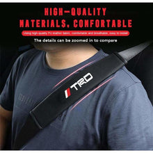 Load image into Gallery viewer, 2pcs Toyota TRD Logo Seat Belt Pads
