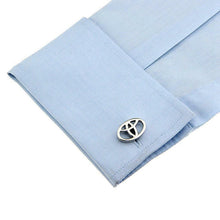 Load image into Gallery viewer, 2pcs Toyota Logo Men's Shirt Cufflinks - Silver
