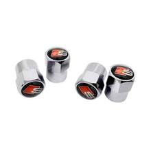 Load image into Gallery viewer, 4pcs Audi S Line Logo Tire Valve Caps - Silver
