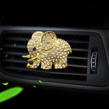 Load image into Gallery viewer, Crystal Diamond Elephant Clip Car Air Freshener
