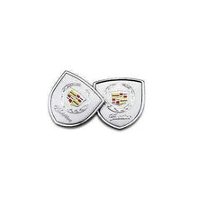 Load image into Gallery viewer, 2pcs Shield Silver Badge For Cadillac Metal Sticker
