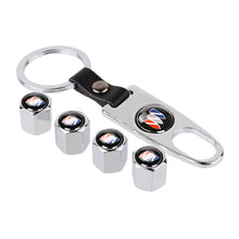 Load image into Gallery viewer, 4pcs Buic Logo Tire Valve Caps + Keychain
