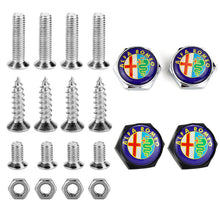 Load image into Gallery viewer, 4pcs License Plate Screws for Alfa Romeo Frame - Colored Logo
