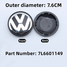 Load image into Gallery viewer, 56/58/60/65/66/70/76MM 4pcs ABS Car Wheel Center Caps Hub Cover Emblem Accessories for GTI Jetta Tiguan Golf POLO Passat B5 B6

