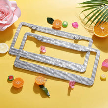 Load image into Gallery viewer, 2pcs Universal License Plate Frames with Crystals
