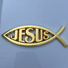 Load image into Gallery viewer, JESUS Fish Car Emblem Sticker
