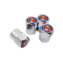 Load image into Gallery viewer, 4pcs Superman Logo Tire Valve Caps
