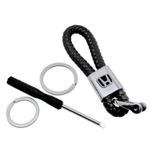 Load image into Gallery viewer, Keychain Leather+Metal For Honda
