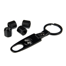 Load image into Gallery viewer, 4pcs Tire Valve Caps for Volkswagen R Line+Keychain
