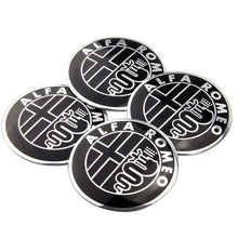 Load image into Gallery viewer, 4pcs 56.5mm Alfa Romeo Mito Wheel Center Caps Stickers
