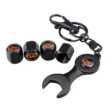 Load image into Gallery viewer, 4pcs Geely Logo Silver Wheel Tire Valve Caps+Keychain
