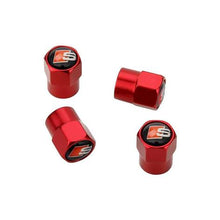 Load image into Gallery viewer, 4pcs Audi S Line Logo Tire Valve Caps - Silver
