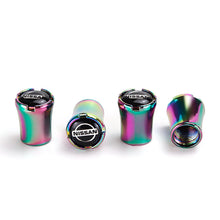 Load image into Gallery viewer, Nissan Logo Tire Valve Caps - Neo Chrome
