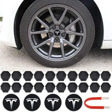 Load image into Gallery viewer, Set for Wheels Tesla Model 3 S X HubCaps, Valve Caps, Nut Covers
