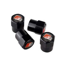 Load image into Gallery viewer, 4pcs Audi S Line Logo Tire Valve Caps - Silver
