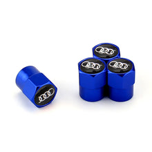 Load image into Gallery viewer, 4pcs Audi Logo Tire Valve Caps
