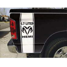 Load image into Gallery viewer, 2pcs Both Sides 5.7 Liter Dodge RAM HEMI Vinyl Decal Sticker
