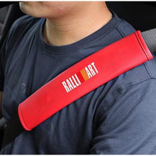 Load image into Gallery viewer, 2pcs Mitsubishi Ralli Art Logo Seat Belt Pads
