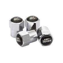 Load image into Gallery viewer, 4pcs Land Rover Black Background Logo Tire Valve Caps
