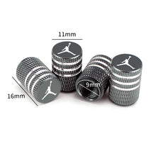 Load image into Gallery viewer, 4pcs Basketball Player NBA Jordan Logo Tire Valve Caps
