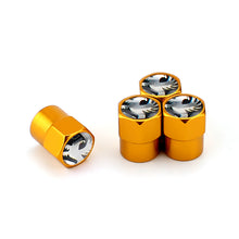 Load image into Gallery viewer, 4pcs Vauxhall Black Background Logo Tire Valve Caps
