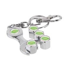 Load image into Gallery viewer, 4pcs Land Rover Wheel Tire Valve Caps+Keychain
