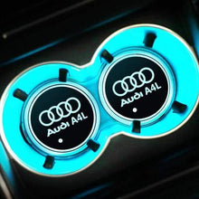 Load image into Gallery viewer, 2pcs Audi Logo Led Cup Holder Mat Pad
