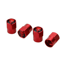 Load image into Gallery viewer, 4pcs Punisher Red Logo Tire Valve Caps

