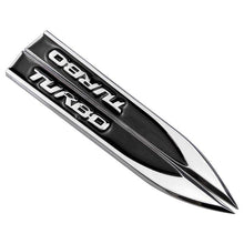 Load image into Gallery viewer, 2Pcs Turbo Nameplate Blade Fender Emblem Sticker
