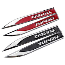 Load image into Gallery viewer, 2Pcs Turbo Nameplate Blade Fender Emblem Sticker
