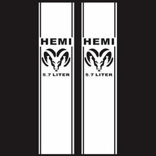 Load image into Gallery viewer, 2pcs Dodge Ram 1500 RT HEMI 5.7 Liter Truck Vinyl Decals
