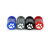 Load image into Gallery viewer, 4pcs Paw Footprint Logo Tire Valve Caps
