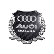 Load image into Gallery viewer, Audi Motors Carbon Shield Logo Emblem
