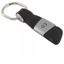 Load image into Gallery viewer, Audi Leather Keyring Black
