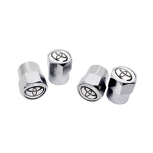 Load image into Gallery viewer, 4pcs Toyota White Logo Tire Valve Caps
