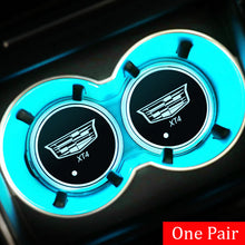 Load image into Gallery viewer, 2pcs Cadillac Logo Led Cup Holder Mat Pad
