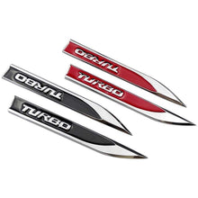 Load image into Gallery viewer, 2Pcs Turbo Nameplate Blade Fender Emblem Sticker
