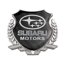 Load image into Gallery viewer, Subaru Motors Carbon Shield Logo Emblem
