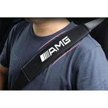 Load image into Gallery viewer, 2pcs Mercedes-Benz AMG Logo Seat Belt Pads - Black
