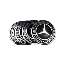 Load image into Gallery viewer, 4pcs 52mm Mercedes-Benz Black-Silver Wheel Hub Stickers

