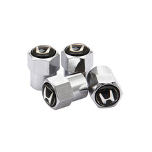 Load image into Gallery viewer, 4pcs Honda Black Background Logo Tire Valve Caps
