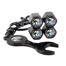 Load image into Gallery viewer, 4pcs Mercedes Tire Valve Caps + Keychain
