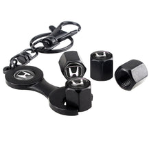 Load image into Gallery viewer, Honda Logo Wheel Tire Valve Caps+Keychain
