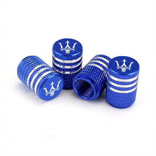 Load image into Gallery viewer, 4pcs Maserati Logo Tire Valve Caps - White Logo
