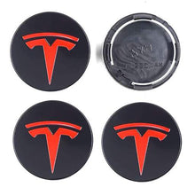Load image into Gallery viewer, 4pcs 58mm Tesla Logo Wheel Center Caps
