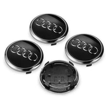 Load image into Gallery viewer, 4Pcs Audi Logo Wheel Center Caps 60mm 61mm 68mm 69mm 77mm 145mm 146mm 150mm 151mm
