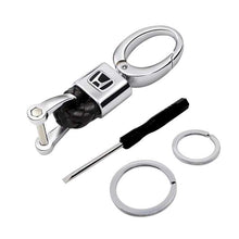 Load image into Gallery viewer, Keychain Leather+Metal For Honda
