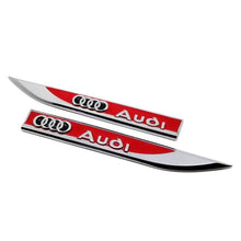 Load image into Gallery viewer, 2pcs Audi Logo Blade Fender Emblem Stickers
