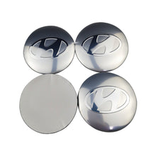 Load image into Gallery viewer, 4pcs 56.5mm Hyundai Logo Black Wheel Centre Stickers
